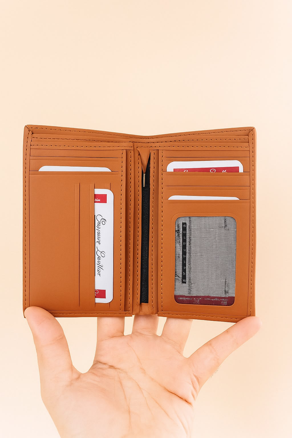 Bifold Mini Long Leather Wallet