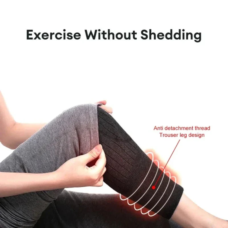 2 PCS Non-Slip Cashmere Faux wool Knee Pads Leg Warmer with Strap Adjustable for Men & Women